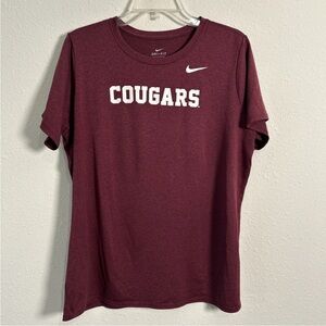Nike Charleston Cougars Womens XL Maroon Dri-Fit Performance T-Shirt NCAA Gym